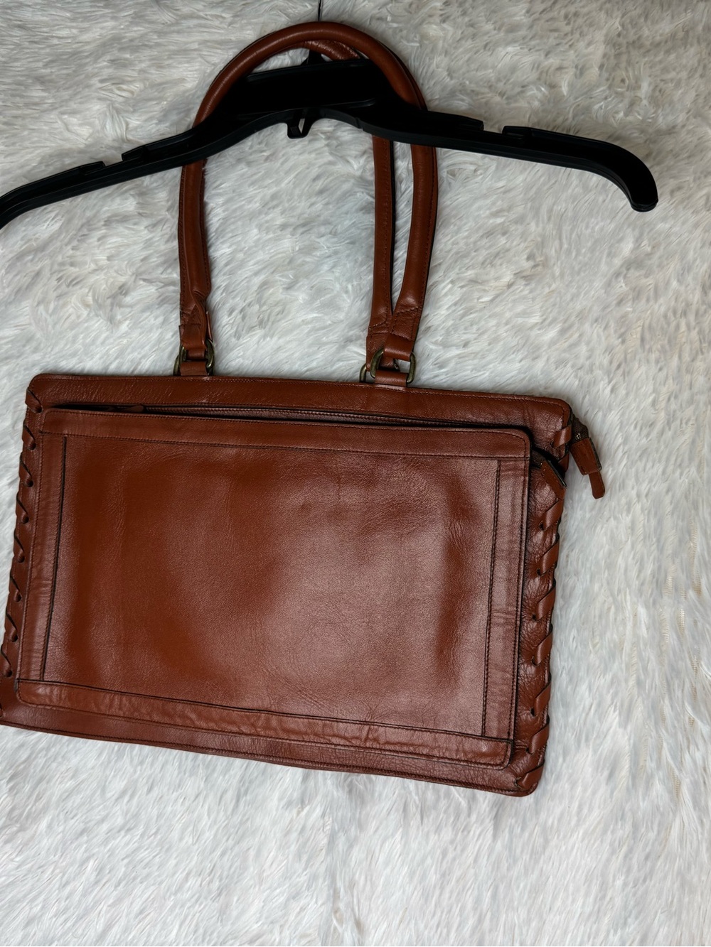 Tempo Genuine Leather Tote Bag Made in Colombia Vintage Brown - Picture 7 of 10